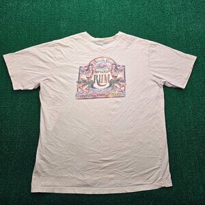 Double Shot Spiced Rum Tshirt Mens XL Yellow Imported from Paradise Summer Beach